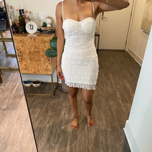 White Crochet Dress - Picture 2 of 2